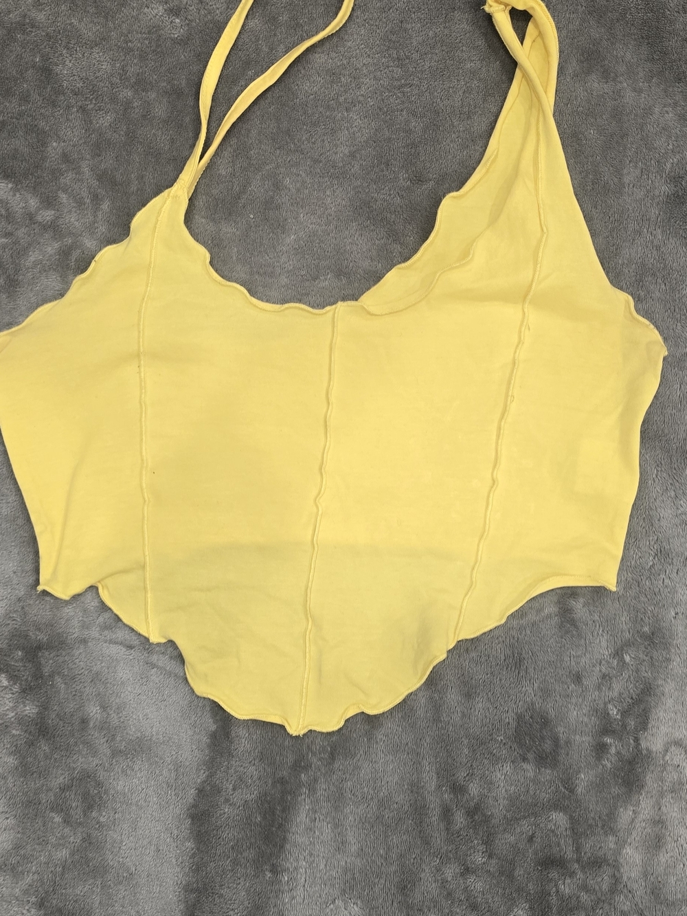 SHEIN Yellow/ & Cherry Scalloped Hem Spaghetti Strap Tank 2 For 1